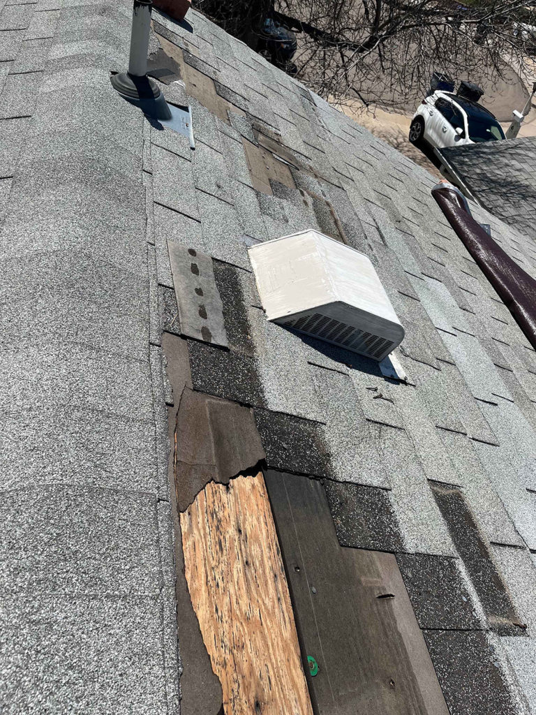 damaged roof missing shingles may be a roof insurance claim
