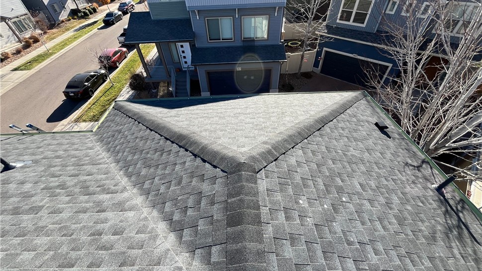 GAF Timberline Armorshield II in Charcoal and new gutter system in Denver Colorado