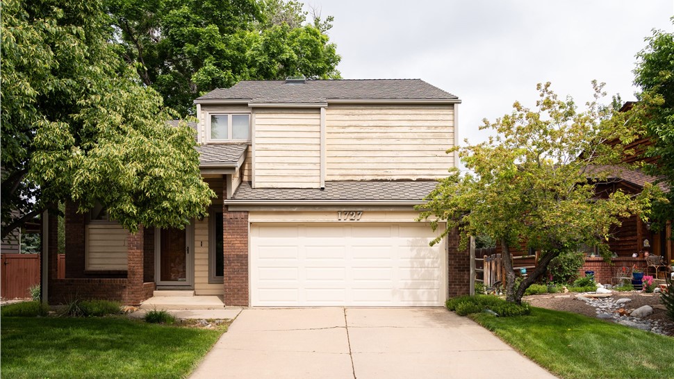Louisville Colorado home before complete James Hardie siding install
