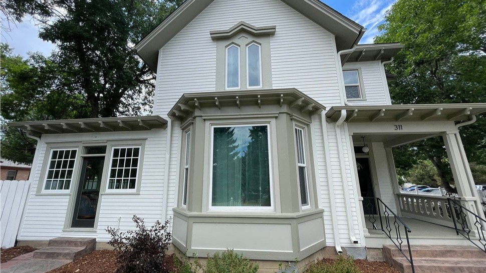 James Hardie Primed 4" exposure lap siding replacement in Old Town Longmont