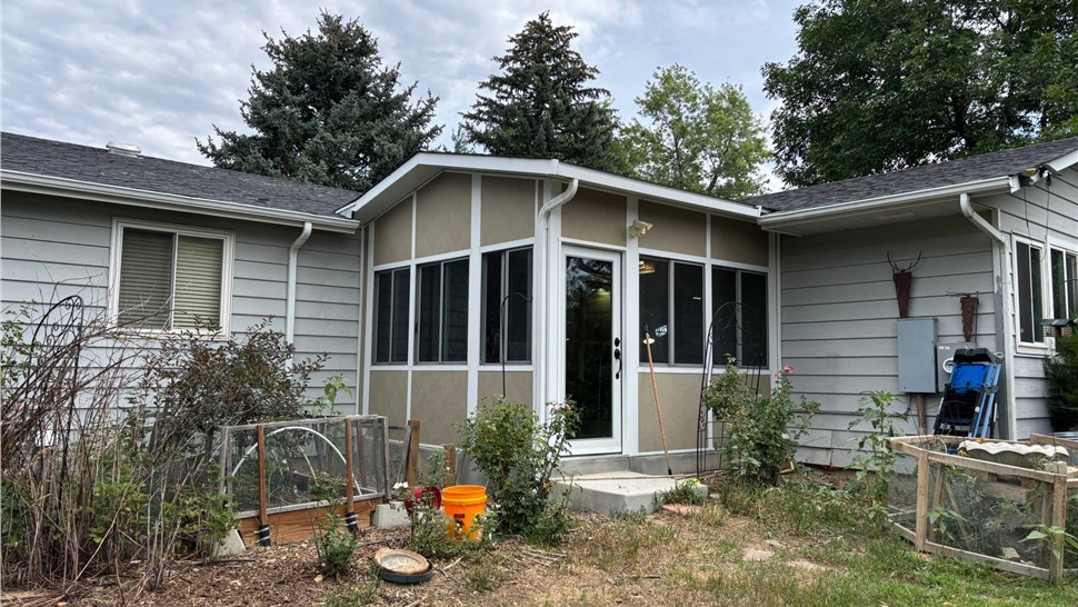 full view of home with hail damaged roof in louisville colorado