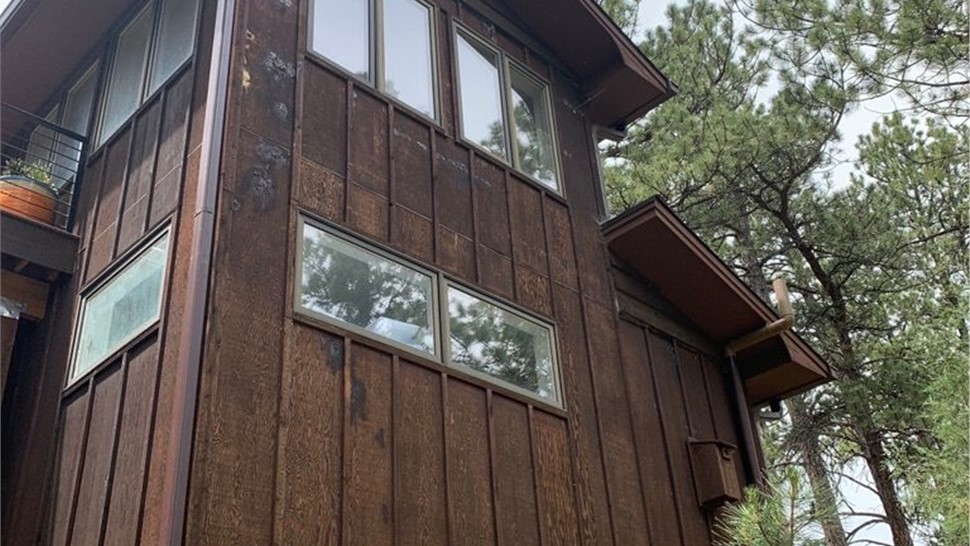 Inspection photos before a full siding installation in Boulder, Co