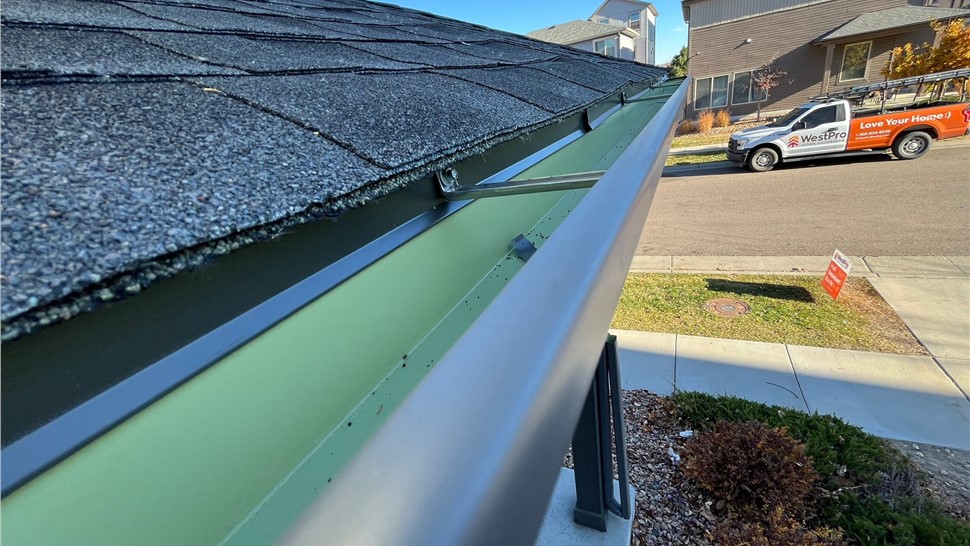 GAF Timberline Armorshield II in Charcoal and new gutter system in Denver Colorado