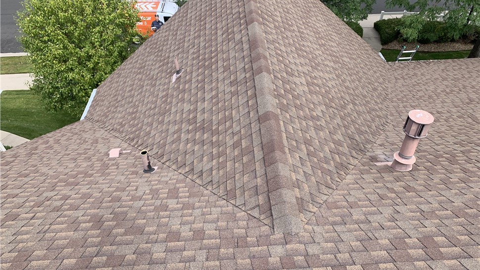Original roof and vent pipes on the Longmont, Colorado home before replacement