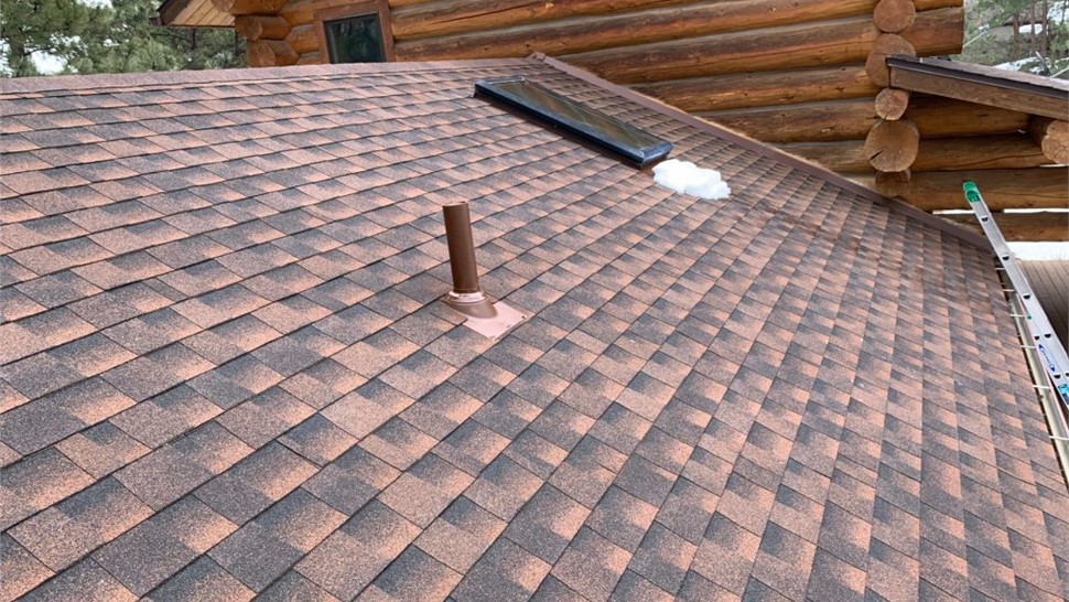 Completed GAF HD Shingle in Hickory Roof Replacement in Lyons Colorado