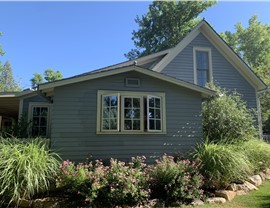 James Hardie siding installation in Longmont Colorado before