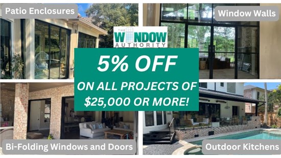 5% OFF on all Projects of $25,000 or more!