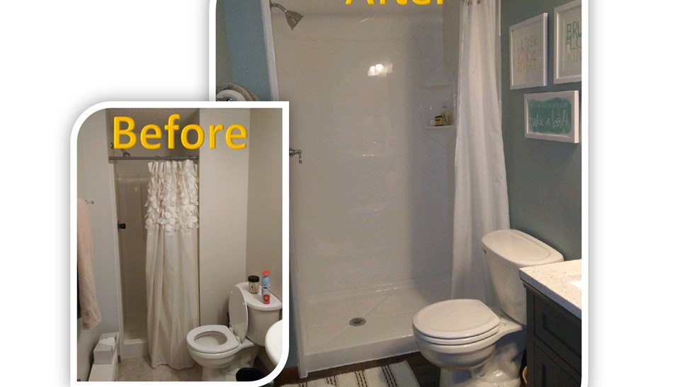 Bathroom Shower Remodel Project in Saint Cloud, Mn by Your Home Improvement Company