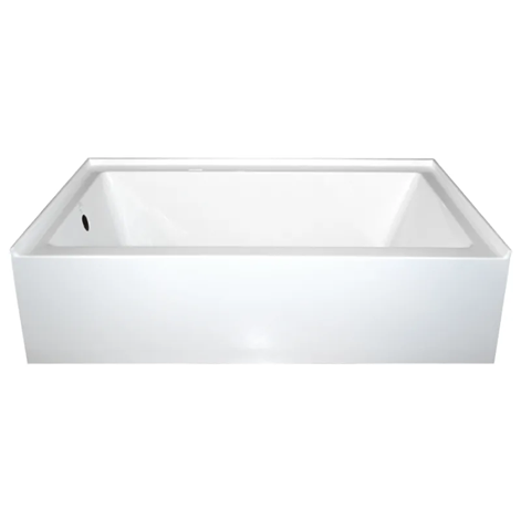 A white rectangular bathtubAI-generated content may be incorrect.